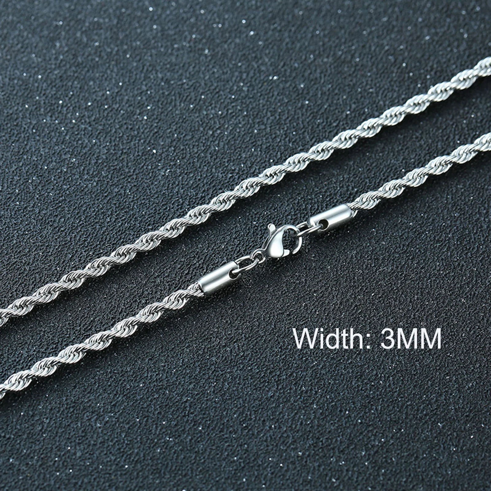 3-11MM Classic Cuban Chain Necklace for Men Women,Silver Black Gold Grey Color Stainless Steel Chains,Basic Punk Jewelry Gift