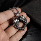 Skull Steel Pendant European American Double Love