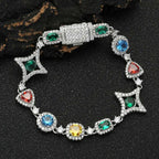 Iced Out CZ Colorful Bracelet Gold 18K