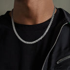 Vnox Waterproof Two Rows Stainless Steel Rolo Links Necklaces, Adjustable Silver Color Metal Links Collar Minimalist Jewelry