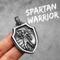Spartan Warrior Pendant Necklace — Stainless Steel