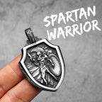 Spartan Warrior Pendant Necklace — Stainless Steel