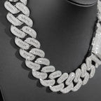 Iced Out Cuban Chain Necklace Stainless Steel 29MM