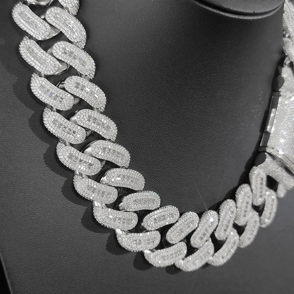 Iced Out Cuban Chain Necklace Stainless Steel 29MM