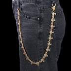 Silver Cross Iced Out Chain Necklace 15MM