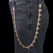 Silver Cross Iced Out Chain Necklace 15MM