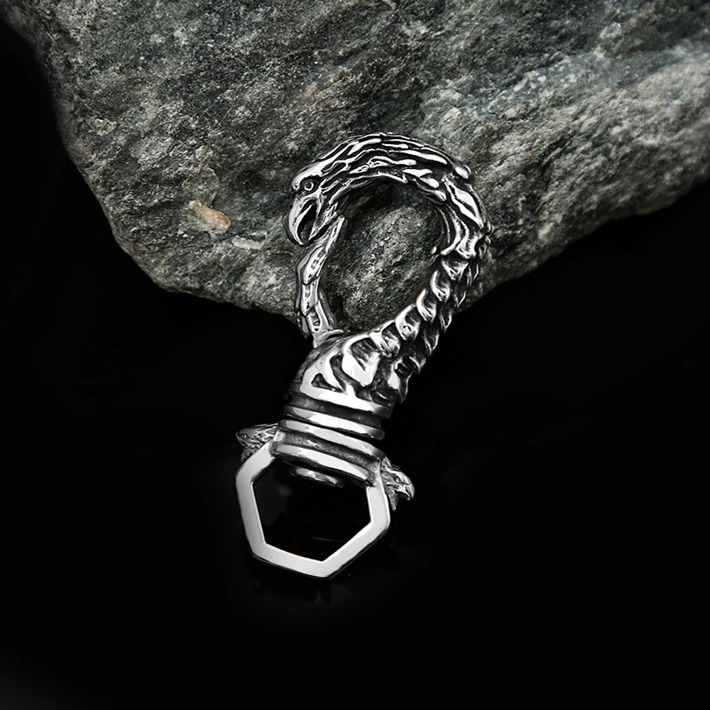 Dragon Keychain — Stainless Steel