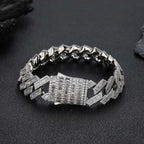 Iced Out Cuban Chain Necklace Stainless Steel 18/19MM