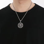 Ghost House Skull Pendant Necklace — Stainless