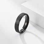 1Pcs New Trendy Frosted Stainless Steel Ring for Men Women Fashion Simple Black Color Exquisite Finger Rings Jewelry