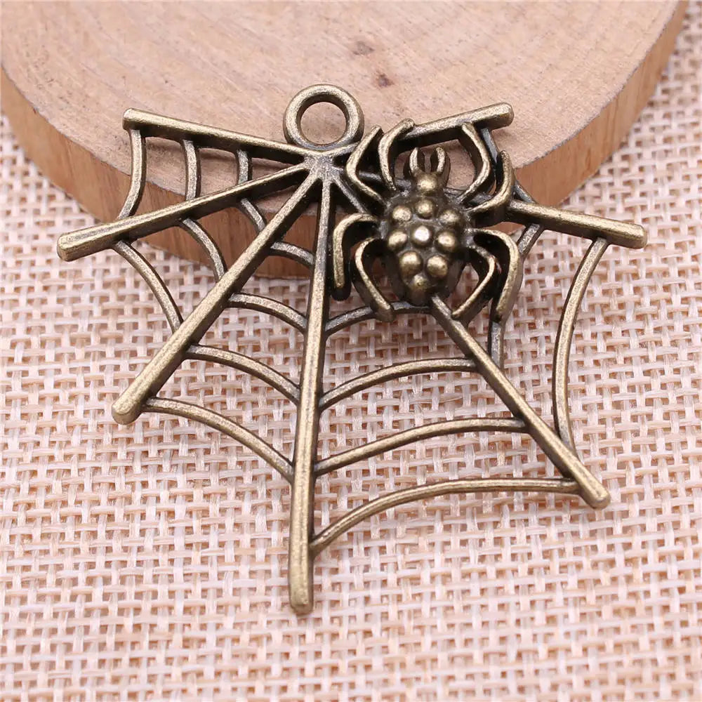 Boho Spider Web Charms Pendant Female Jewelry Bulk Cheapest Items