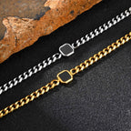 Cuban Stone Chain Bracelet — Stainless Steel