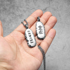 Mantra Pendant Necklace — Stainless Steel