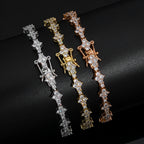 Rose Gold Tennis Bracelet Iced Out CZ 6MM