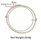TBTK Mixed Sprkling Quadrangular Star Tennis Chain Necklace Round Cut Iced Out Cubic Zirconia Bracelet HipHop Jewelry For Gift