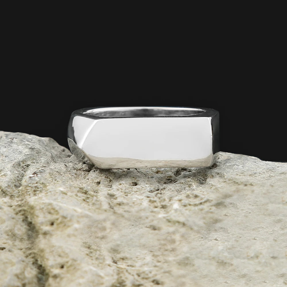 Minimal Biker Ring — Stainless Steel