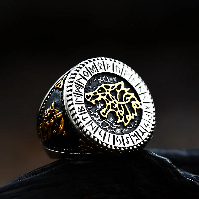 Fashion Viking Rune Pattern Bear claw Celtic knot Ring Stainless Steel Mens Punk Jewelry BR8-739