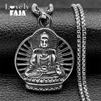 Buddhist Silver Pendant Amitabha Buddha Maitreya