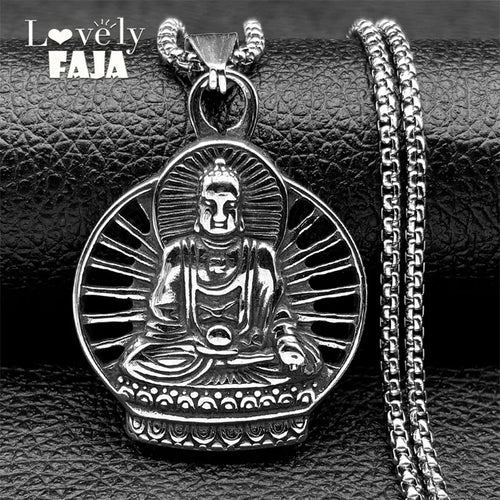 Buddhist Silver Pendant Amitabha Buddha Maitreya