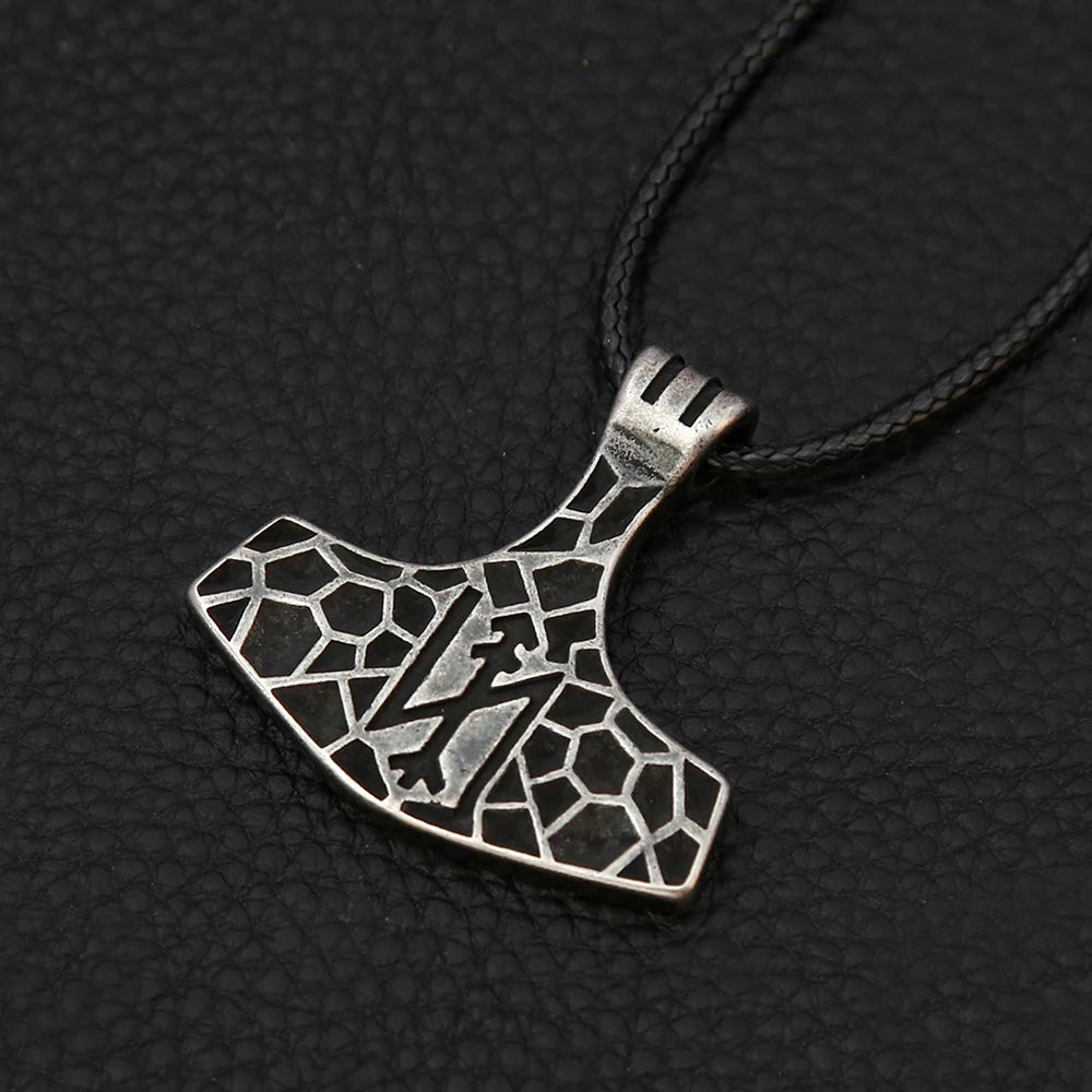 Thor Hammer Pendant Black — Stainless Steel