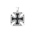 Vintage 316L Stainless Steel Cross Pendant Necklace For Men Fashion Classic Knights Templar Iron Necklaces Biker