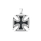 Vintage 316L Stainless Steel Cross Pendant Necklace For Men Fashion Classic Knights Templar Iron Necklaces Biker