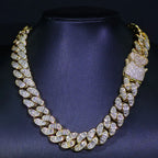 Iced Out Cuban Necklace Stainless Steel 18MM