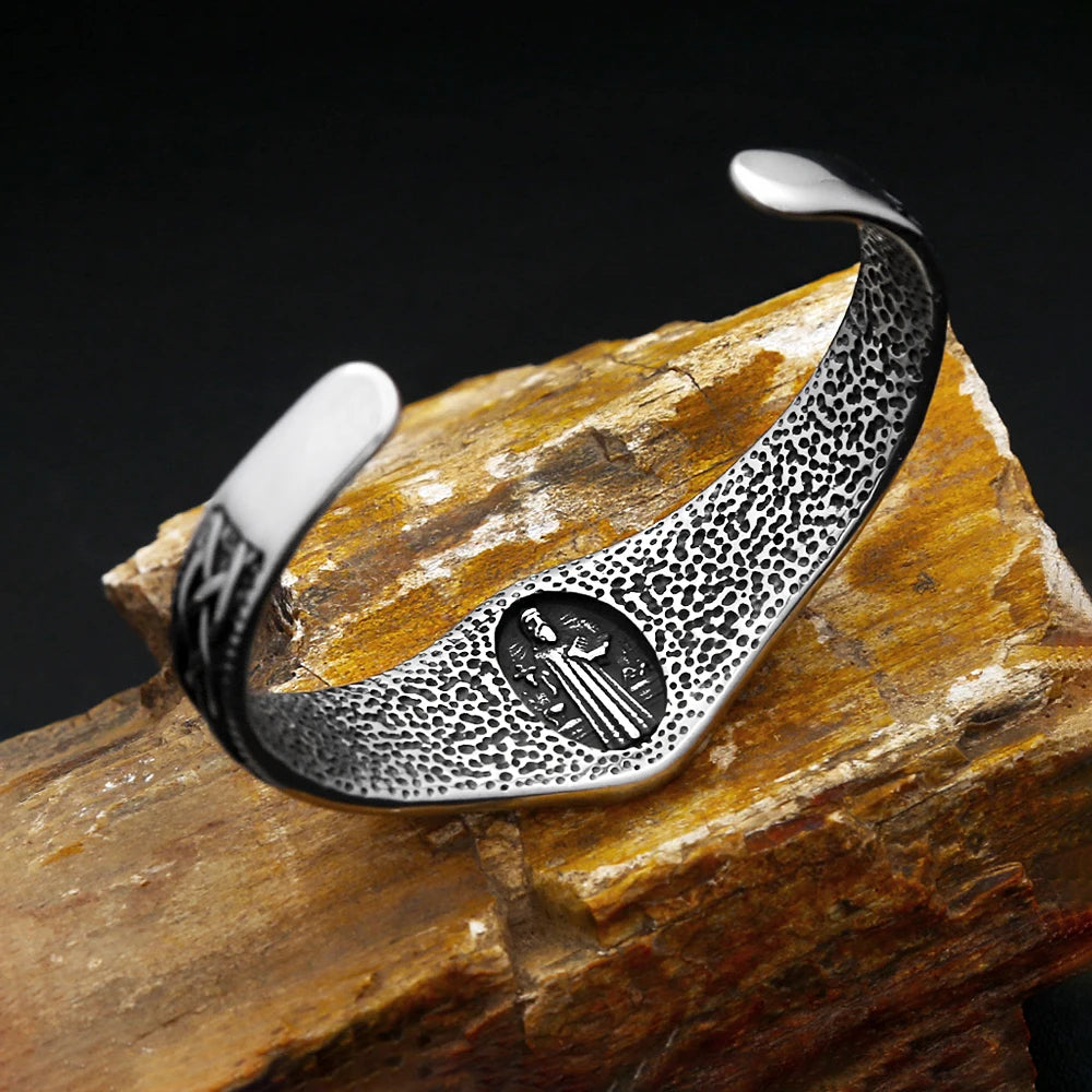 Cross Saint Benedict Steel Bracelet CSPB Bangles