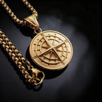 Compass Viking Steel Pendant 316L Vintage