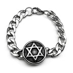Star Steel Bracelet Judaism Israel Hexagram Jewish