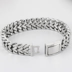 Polished 316l Stainless Steel Bracelet for Men 16MM Chain Link Men's Wrist Arm Jewelry Birthday Gifts for Boys Him
