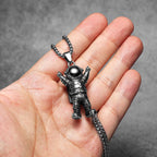 Astronaut Pendant Necklace — Stainless Steel