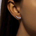 Iced Out Stud Earrings — 925 Silver