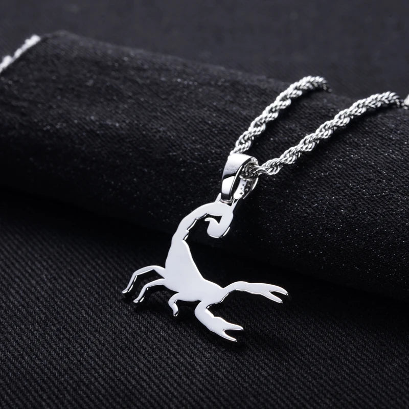 Iced Out Scorpion Pendant — 925 Silver