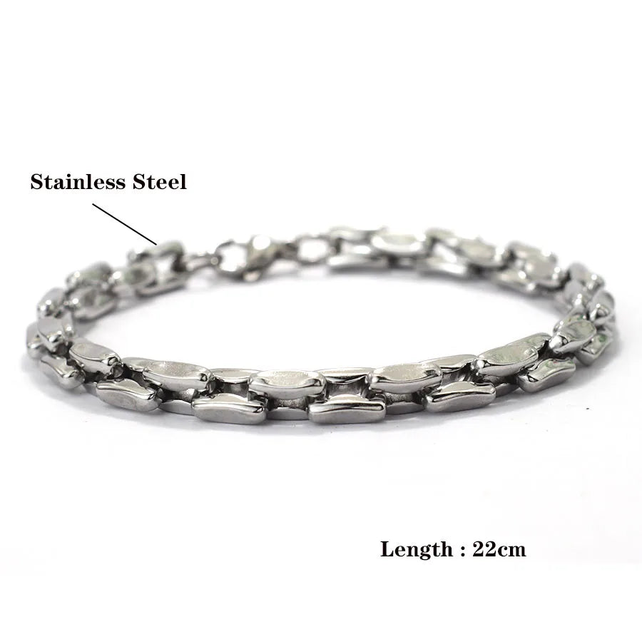 Zirconia Tennis Chain Bracelet — Stainless Steel