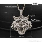 Iced Out Lion Rope Chain Pendant