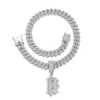Fashion Shining A-Z Letter Pendant Zircon Inlaid Charm Necklace 26 Initial Alphabet Name Clavicle Chain Party Jewelry Gift