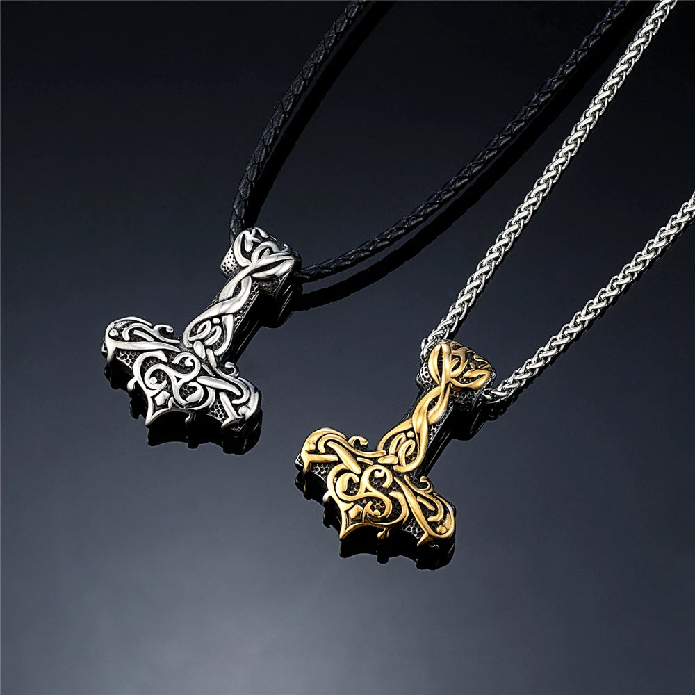Thor's Hammer Mjolnir Pendant — Stainless Steel