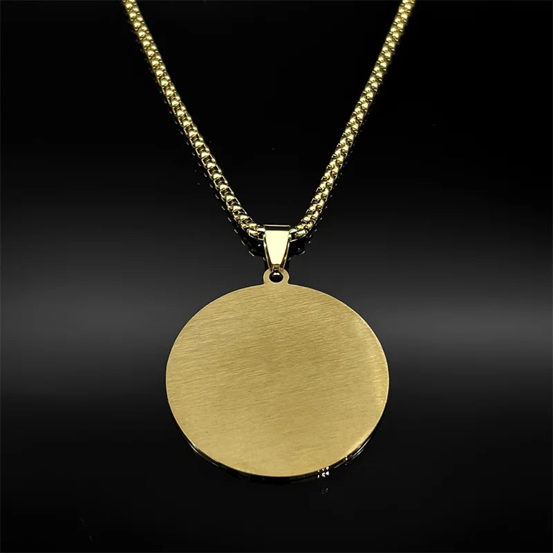 Archangel Gold Star Pendant Necklace — Stainless Steel
