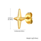 Black Star Stud Earrings — Stainless Steel