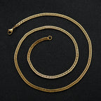 Gold Cuban Chain Necklace 4mm — Stainless Steel
