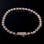 Iced Out Cross Tennis Bracelet Stainless Steel
