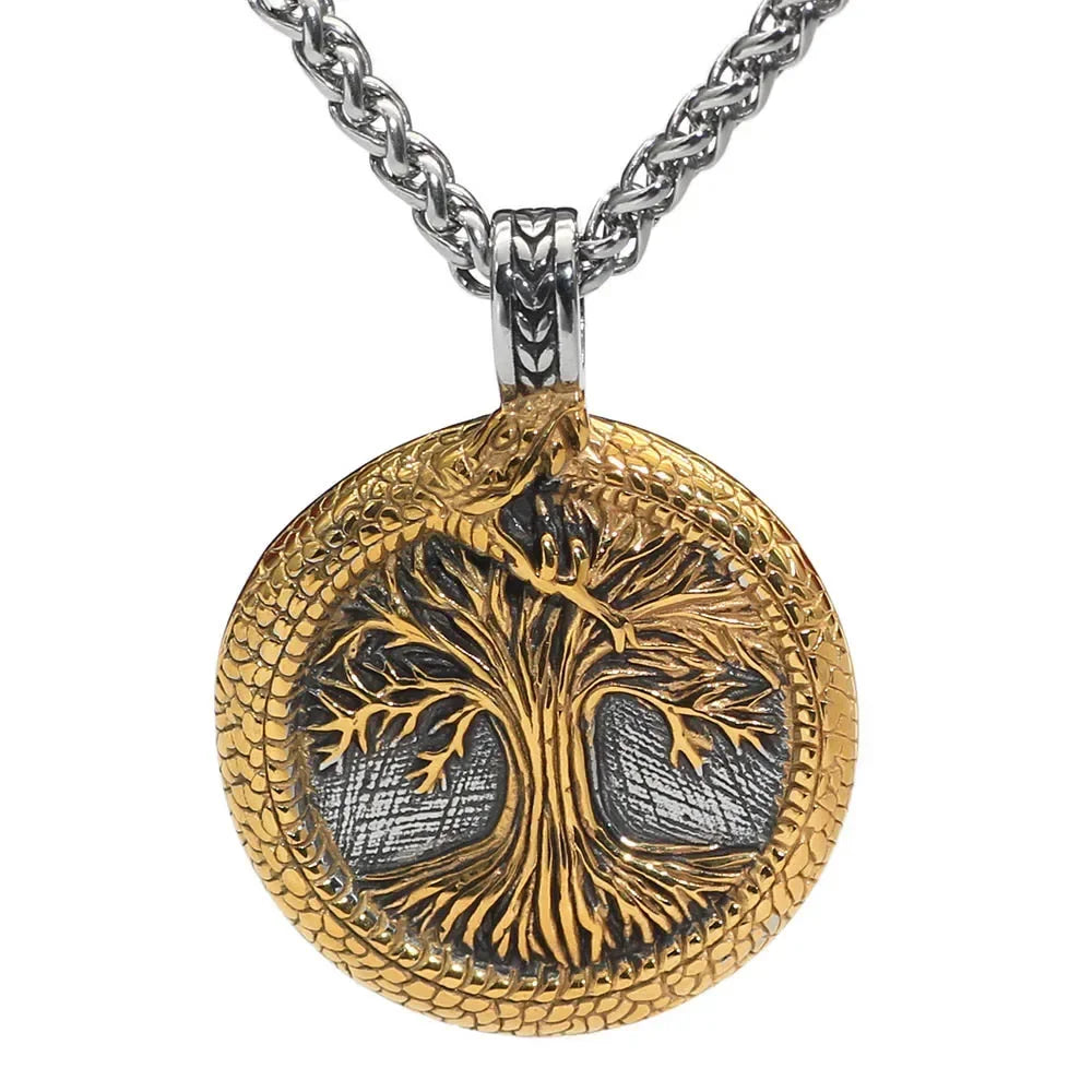 Yggdrasil Tree of Life Pendant Necklace — Mixed Metal