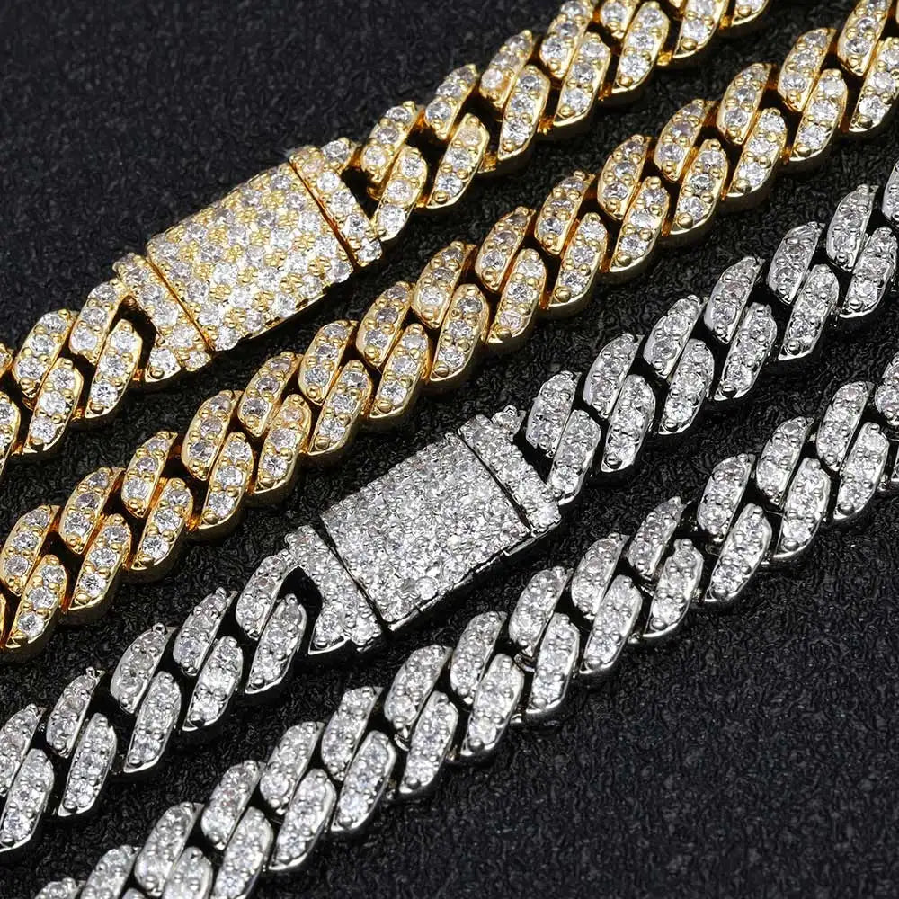 Gold Cuban Bracelet Iced Out 6MM Real Gold