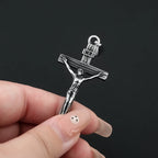 Cross Jesus Steel Pendant Vintage 316L Orthodox