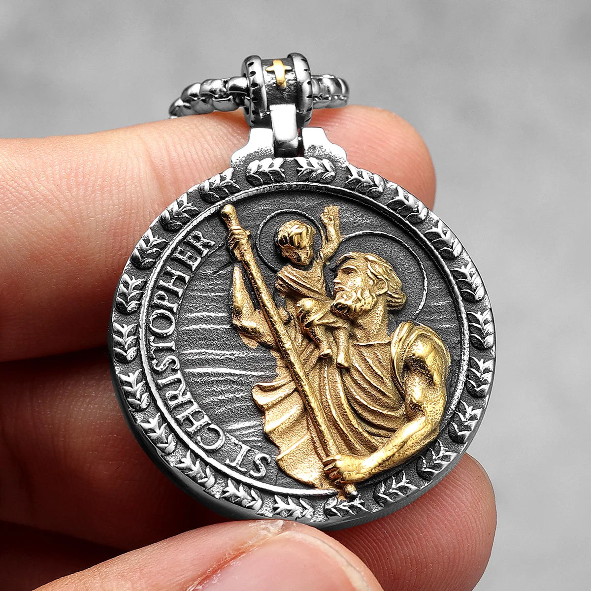 St. Christopher Pendant — Stainless Steel