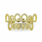 New Grillz Teeth Men Grills Your Teeth Top Bottom Set Brass Dental Grills Molding Bars Unisex Hip-Hop Rapper Costume
