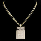 Poker King Spades Hearts K Pendant Necklace for Men Women Stainless Steel Gold Color Hip Hop Punk Necklaces Jewelry N7434S05