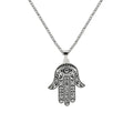 EUEAVAN Vintage Hamsa Hand of Fatima Pendant Necklace Stainless Steel Turkish Evil Eye Necklaces Spirit Lucky Jewelry for Man