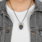 Hannya Mask Pendant Necklace — Stainless Steel
